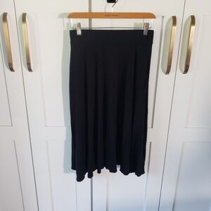 ModCloth Skirt Womens M Black A-Line Pockets Comfy Skater Modest Made in USA